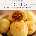Fiches de planification des menus de Ramadan – Imprimables