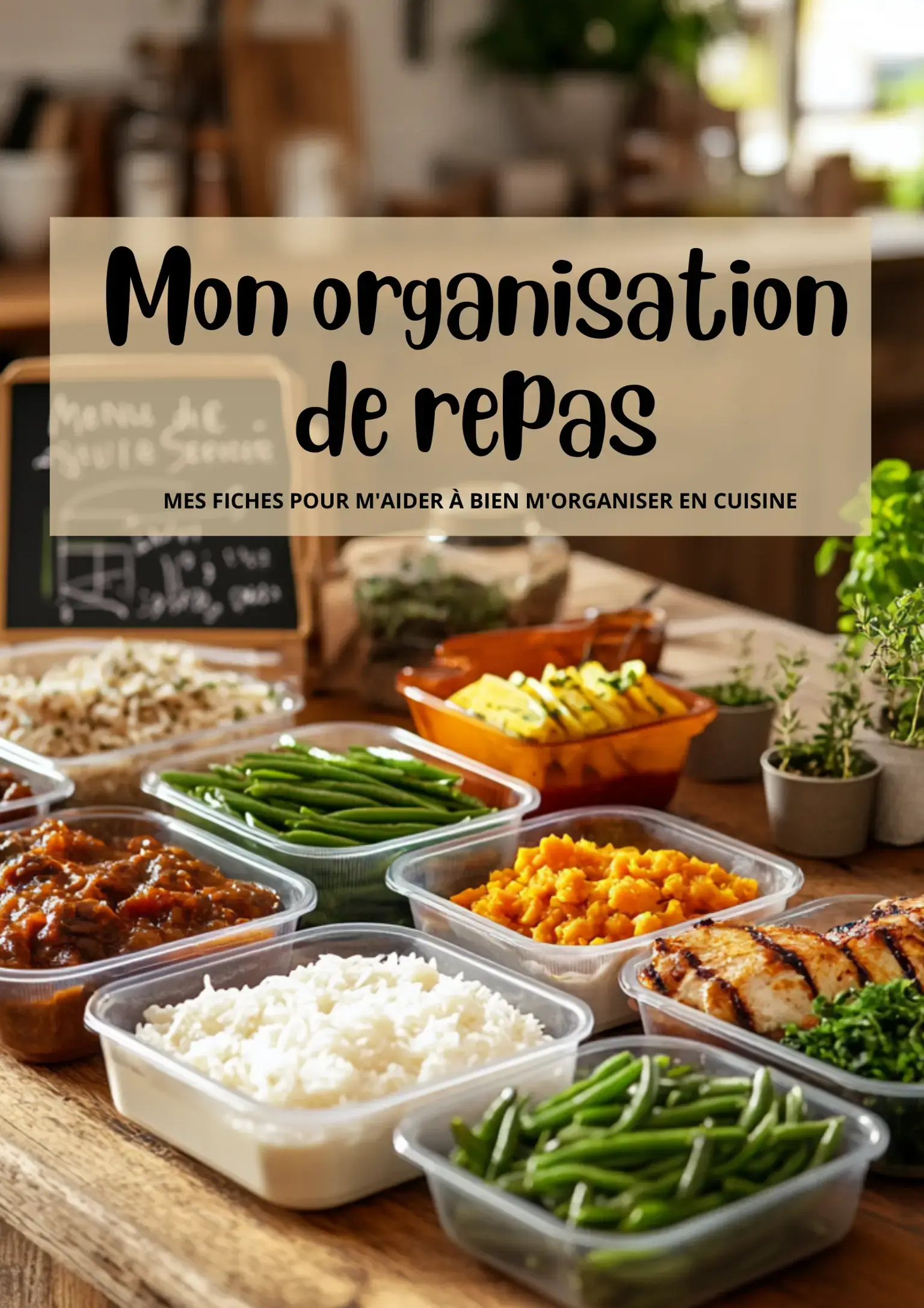 Mon Organisation de Repas- Fiches d’organisation cuisine à imprimer