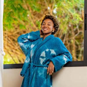 Peignoir de bain Bleu – SENARTISANS