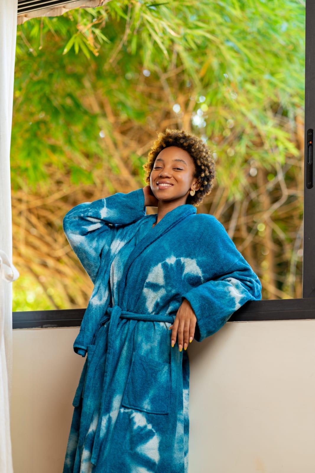 Peignoir de bain Bleu – SENARTISANS